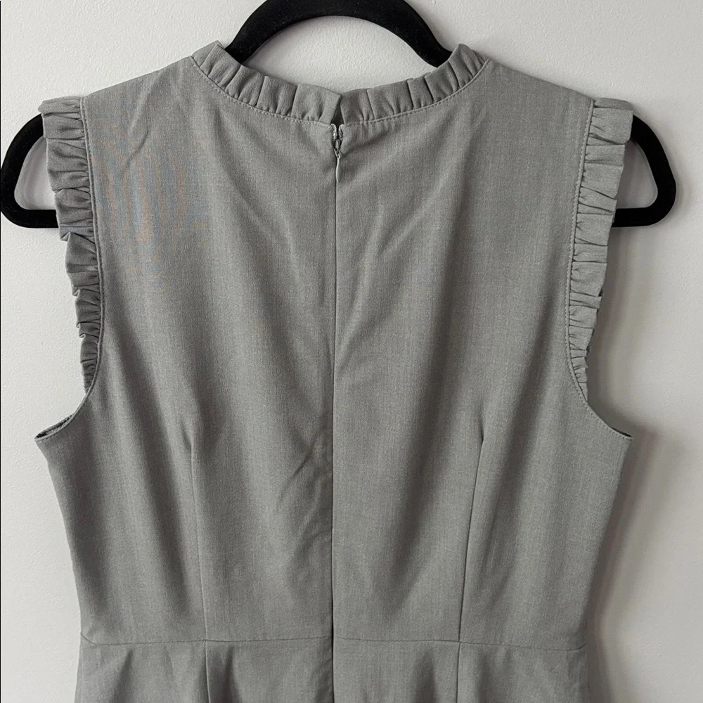 J. Crew Gray Ruffle-Sleeve Mini Dress size 8